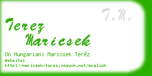 terez maricsek business card